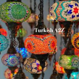 Turkish Mosaic Chandelier With 21 Medium Globes - With Remote , ID 142 - thumbnail 3