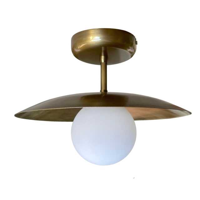 Minimal Flush Mount Ceiling Light Globe Chandelier Brass Mid Centrury Lighting [Mairy] - image 1