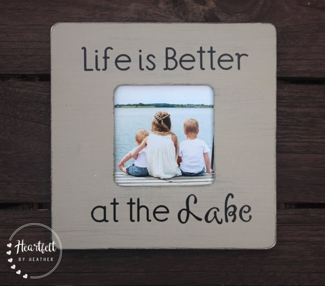 Life Is Better At The Lake Picture Frame - Rustic Lakehouse Decor - image 1