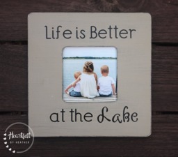 Life Is Better At The Lake Picture Frame - Rustic Lakehouse Decor - thumbnail 1