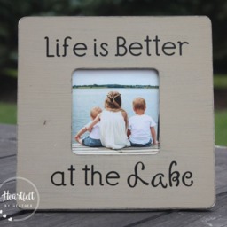 Life Is Better At The Lake Picture Frame - Rustic Lakehouse Decor - thumbnail 2