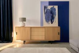 Mid-Century Sideboard, Dresser, Commode, Credenza Made Of Oak Vaneer - Livlo D-S05