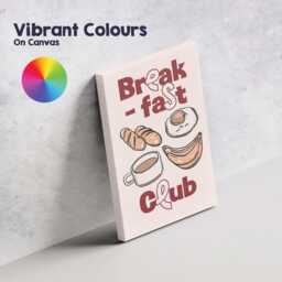 Retro Breakfast Club Coffee Bread Typography Poster Canvas Wall Art Print Decor Picture Ready To Hang - thumbnail 4