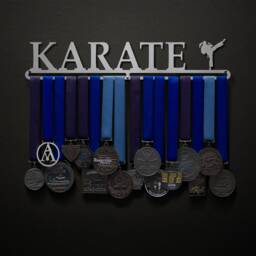 Karate - Male Or Female Figure Options Allied Medal Hanger Holder Display Rack - thumbnail 2