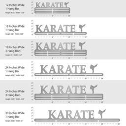 Karate - Male Or Female Figure Options Allied Medal Hanger Holder Display Rack - thumbnail 3