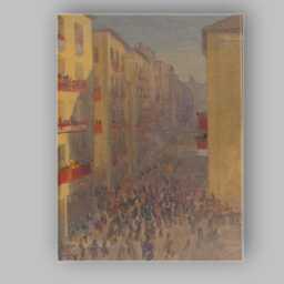 European Street Festival Celebration Impressionist City Scene Canvas Wall Art Print Decor Picture Ready To Hang - thumbnail 1