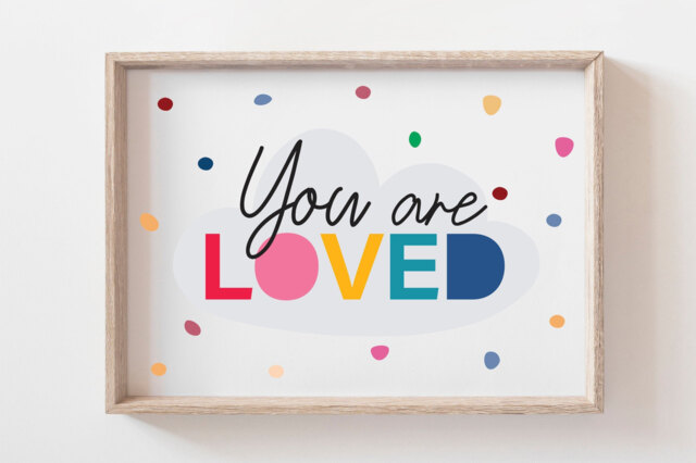 You Are So Loved Print, Girls Nursery Prints, Playroom Wall Art, Boys Bedroom Quotes - image 1