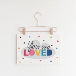 You Are So Loved Print, Girls Nursery Prints, Playroom Wall Art, Boys Bedroom Quotes - thumbnail 2