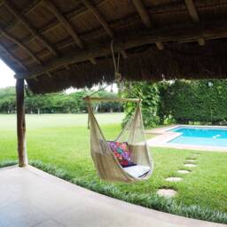 Natural Sitting Hammock Made With Thick Cotton/Nylon Thread Customs Taxes Included - thumbnail 2