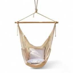 Natural Sitting Hammock Made With Thick Cotton/Nylon Thread Customs Taxes Included