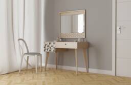 Desk , Women's Dressing Table Collection Ana Mid Century Modern - thumbnail 1