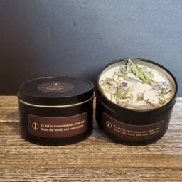 study-Aid, Soy Container Spell Candle 8 Oz, Organic, Rosemary, Peppermint, Sage, Jasmine Blossoms - thumbnail 4