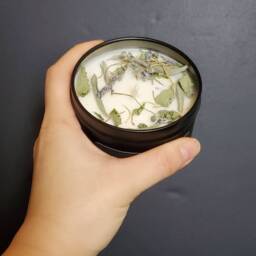 study-Aid, Soy Container Spell Candle 8 Oz, Organic, Rosemary, Peppermint, Sage, Jasmine Blossoms - thumbnail 3