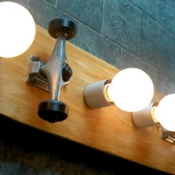 Vanity Light, Skateboard, Bathroom Light Fixture. Wall Light. Skateboarding - thumbnail 2