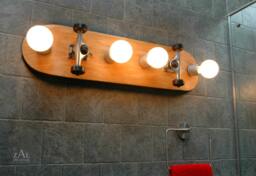 Vanity Light, Skateboard, Bathroom Light Fixture. Wall Light. Skateboarding