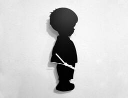 Boy Vintage Silhouette - Wall Clock - thumbnail 1