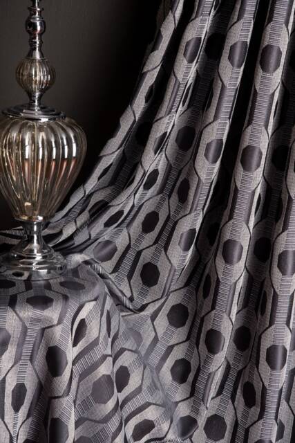 Luxury Gray & Silver Turkish Curtains Modern Home Drape - image 1
