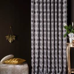 Luxury Gray & Silver Turkish Curtains Modern Home Drape - thumbnail 2