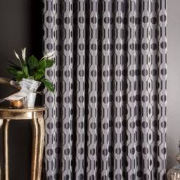 Luxury Gray & Silver Turkish Curtains Modern Home Drape - thumbnail 4