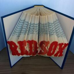 Red Sox- Folded Book Art - Fully Customizable, Baseball, Sports - thumbnail 2