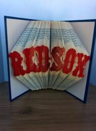 Red Sox- Folded Book Art - Fully Customizable, Baseball, Sports - thumbnail 1