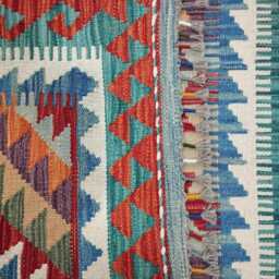 Classic Rug, Handmade Artisan Afghan Turkish Scandinavian Navajo Bohemian Wool Flatweave Multicolour Kilim Rug 151x98 cm - thumbnail 3