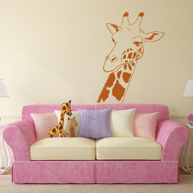 Giraffe Head Vinyl Wall Decal Safari Nursery Decor P189 - image 1
