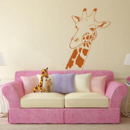 Giraffe Head Vinyl Wall Decal Safari Nursery Decor P189 - thumbnail 1