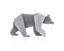 Baby Bear - Contemporary Geometric Sculpture. Bear Figurine. Miniatures - thumbnail 1
