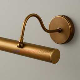 Raw Brass Picture Light Fixture - Vintage Wall Sconce - thumbnail 3