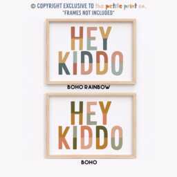 Hey Kiddo Print -- Kids Playroom Print, Rainbow Playroom, Quote Quote, Decor, Fun Unframed - thumbnail 3