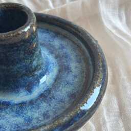 Sea Fever Candlestick Set, Blue Candle Gift Homeware, Boho Home Decor, Speckled Stick Holder - thumbnail 2