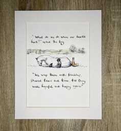 Charlie Mackesy Mounted Print - The Boy, Mole, Fox & Horse Book Page Art - thumbnail 1