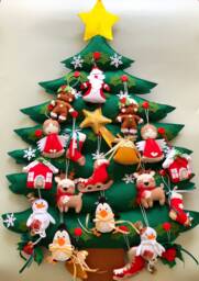 Decorative Fir Tree Made Of Felt Christmas Decor Felt Shower Basket Idea Marry Baby Toys - thumbnail 1