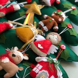 Decorative Fir Tree Made Of Felt Christmas Decor Felt Shower Basket Idea Marry Baby Toys - thumbnail 3