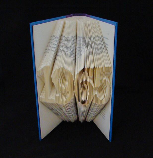 1965 Numbers & Digits Folded Book Art Sculpture - image 1