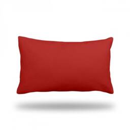 "Crimson Red - Decorative Throw Pillow, Pillow Cover, Case Rectangle 13"" X 22" - thumbnail 1