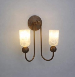 Modern Mid Century Handmade Double Shade Alabaster Wall Lamp Alabaster Sconce - thumbnail 1