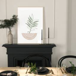 Boho Abstract Wall Art Prints, Decor, Set Of 3 Scandi Art, Mid Century, Black, Beige, Green, Terracotta - thumbnail 3