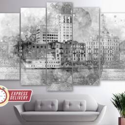 Savannah Canvas Print, Skyline, Wall Art, Georgia Photography, Art - thumbnail 4