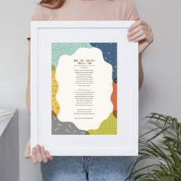 Personalized Children's Poem Print Oh The Places You'll Go, Colorful Abstract Wall Art - thumbnail 3