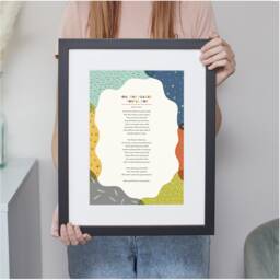 Personalized Children's Poem Print Oh The Places You'll Go, Colorful Abstract Wall Art - thumbnail 1