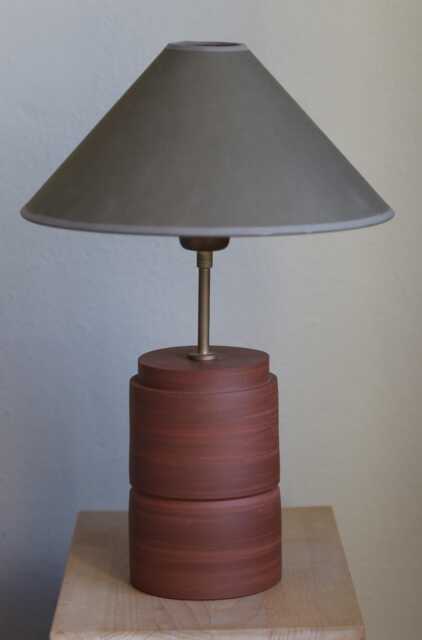 Terracotta Pottery Table Lamp Minimalist Ceramic Bedside Lighting - image 1