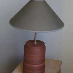 Terracotta Pottery Table Lamp Minimalist Ceramic Bedside Lighting - thumbnail 2