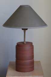 Terracotta Pottery Table Lamp Minimalist Ceramic Bedside Lighting