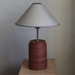 Terracotta Pottery Table Lamp Minimalist Ceramic Bedside Lighting - thumbnail 3