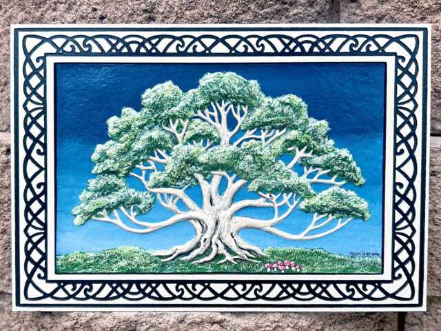 Matriarch - Cast Paper Spreading Oak Mother's Day Grandmother Gift Wall Art Nature Tree Landscape - image 1