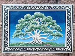 Matriarch - Cast Paper Spreading Oak Mother's Day Grandmother Gift Wall Art Nature Tree Landscape - thumbnail 1