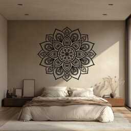 Mandala Vinyl Wall Decal Bohemian Yoga Meditation Decor - thumbnail 1