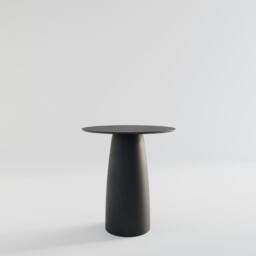 Kopar Small Round Black Color Dining Table D690mm - thumbnail 2